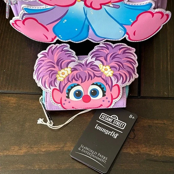 Loungefly Sesame Street Abby Cadabby Backpack and wallet SEAWORLD EXCLUSIVE - Picture 4 of 12